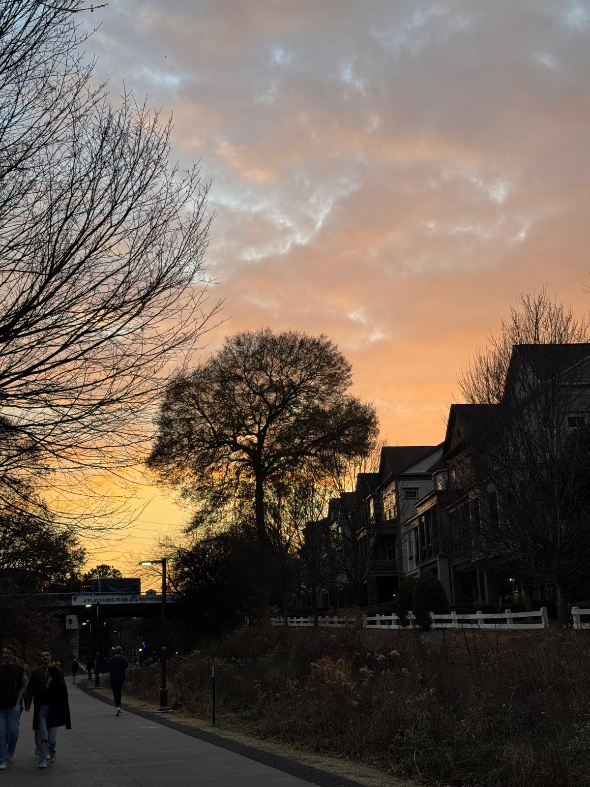 Sunset over the Atlanta BeltLine trail